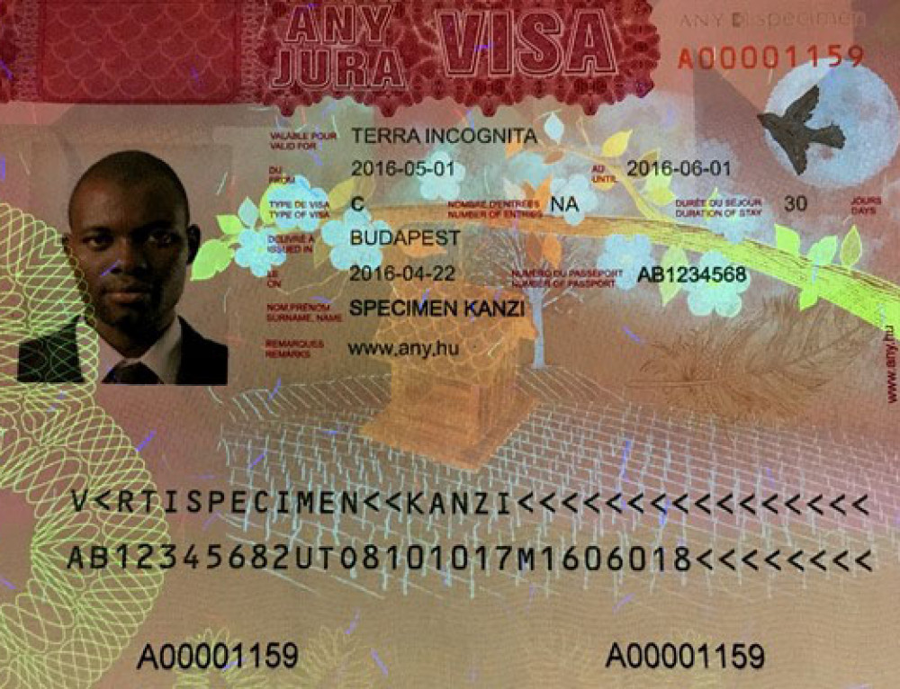 Passport of Vanuatu ANY Security Printing Company